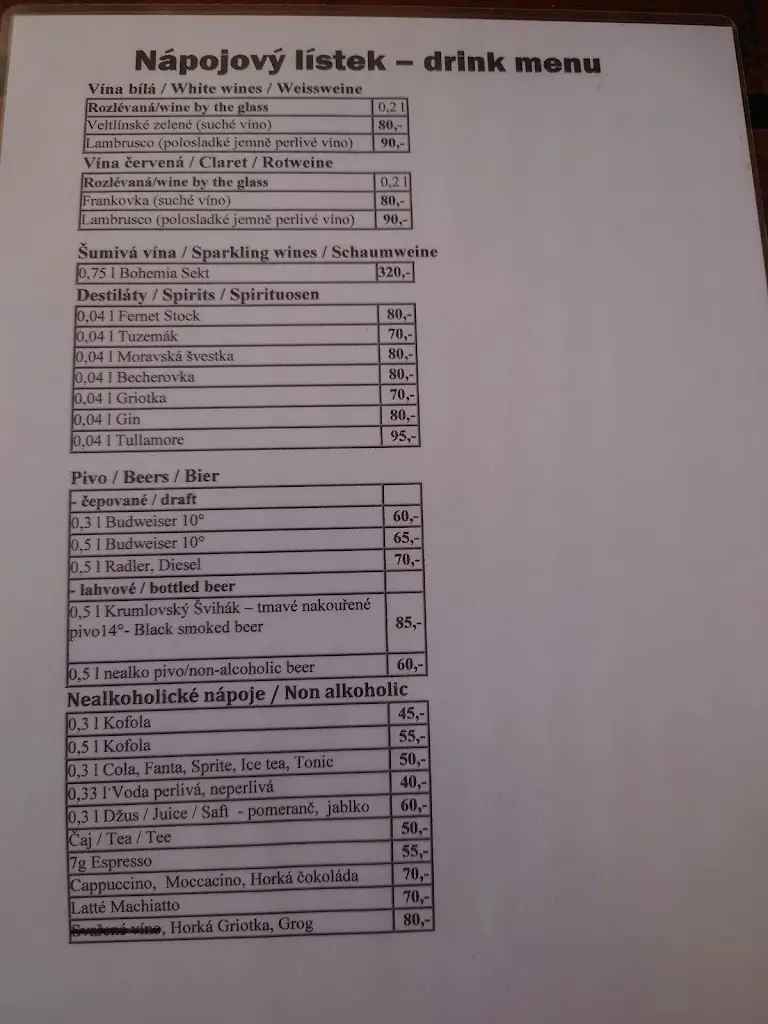 Menu_Restaurace U Hroznu_Český Krumlov_image_2