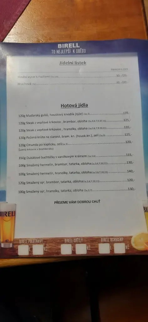 Menu_Restaurace U Prouzu_Červený Kostelec_image_2