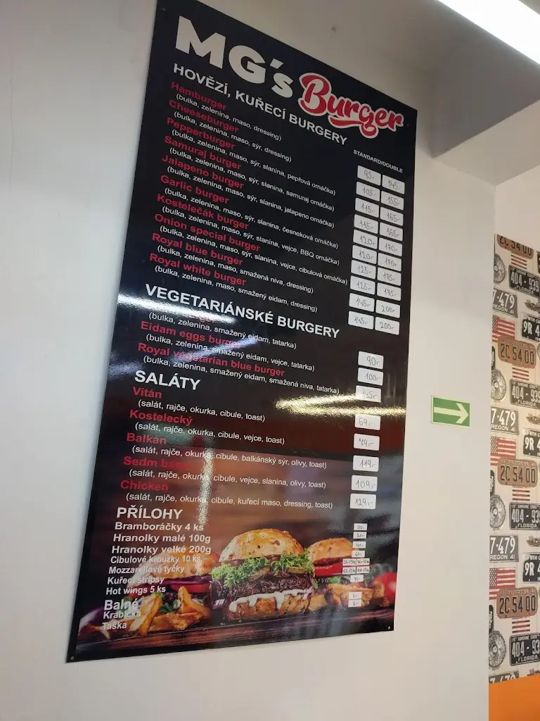 Menu_MG's Burger Place_Červený Kostelec_image_1