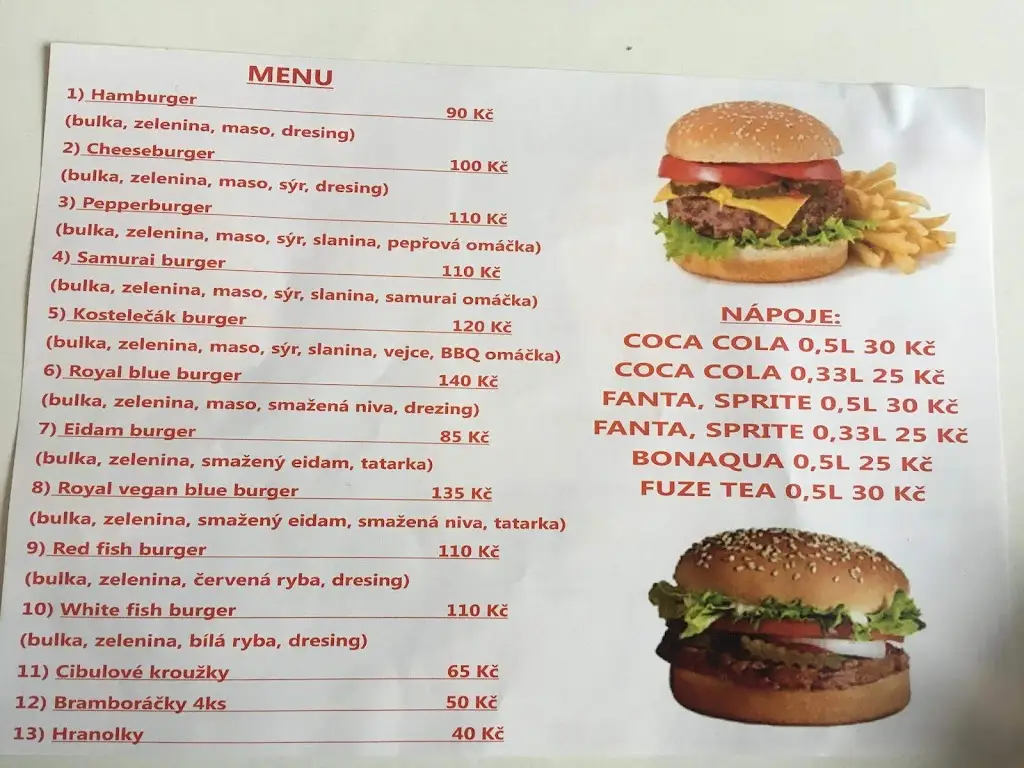 Menu_MG's Burger Place_Červený Kostelec_image_2