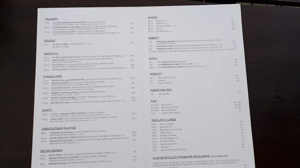 Menu_Restaurace Slunce_Černožice_immagine_2
