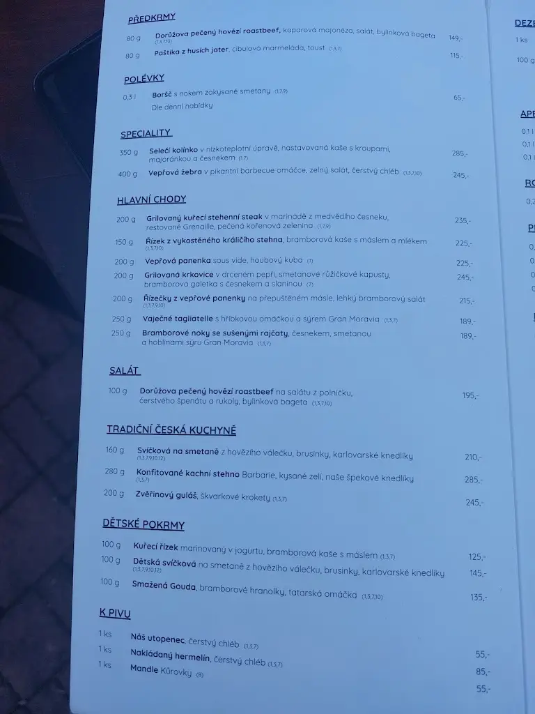 Menu_Restaurace Slunce_Černožice_immagine_4
