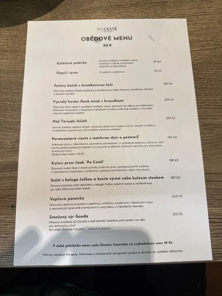 Menu_Po Cestě Restaurace_České Meziříčí_image_3