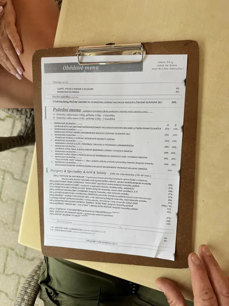 Menu_Restaurace U Kostela_Broumov_immagine_1