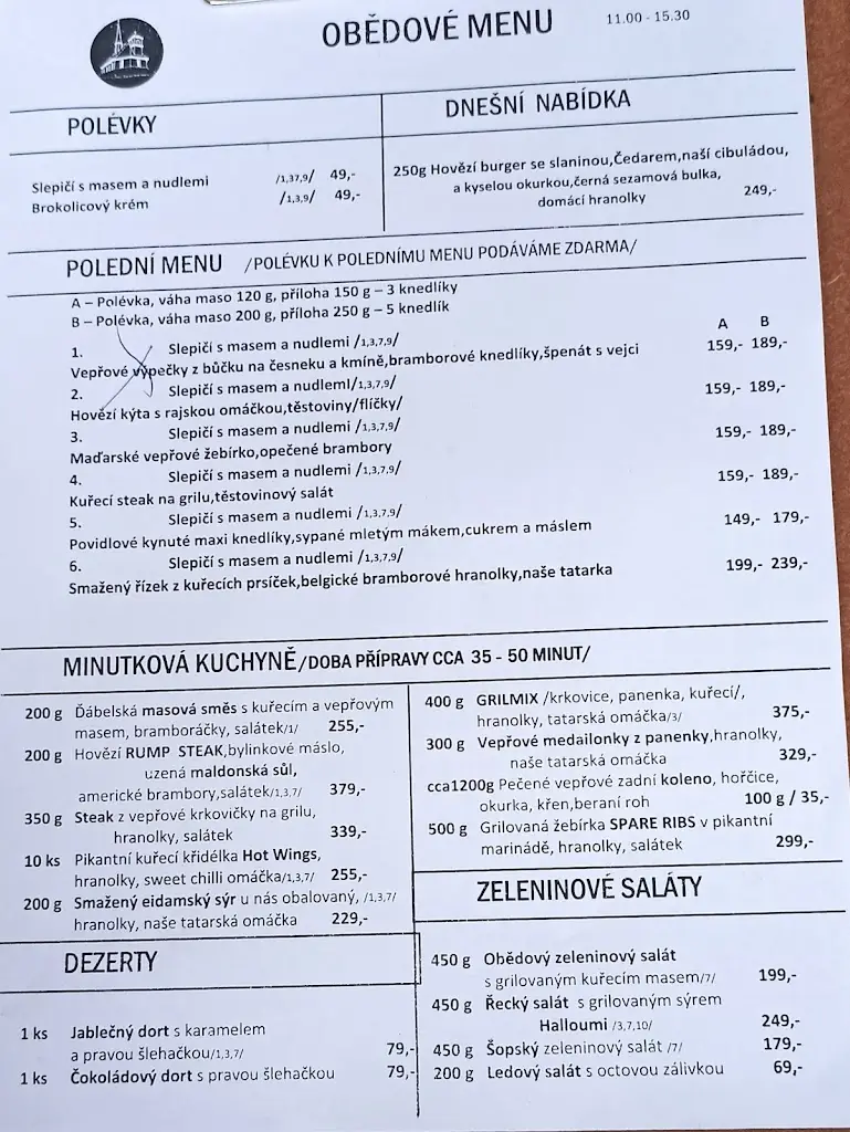 Menu_Restaurace U Kostela_Broumov_immagine_2