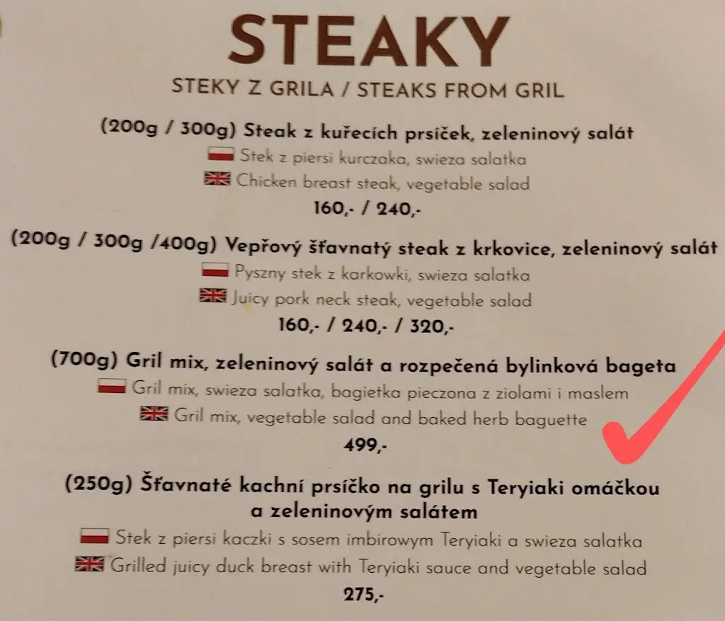 Menu_Restaurace U Kostela_Broumov_immagine_4