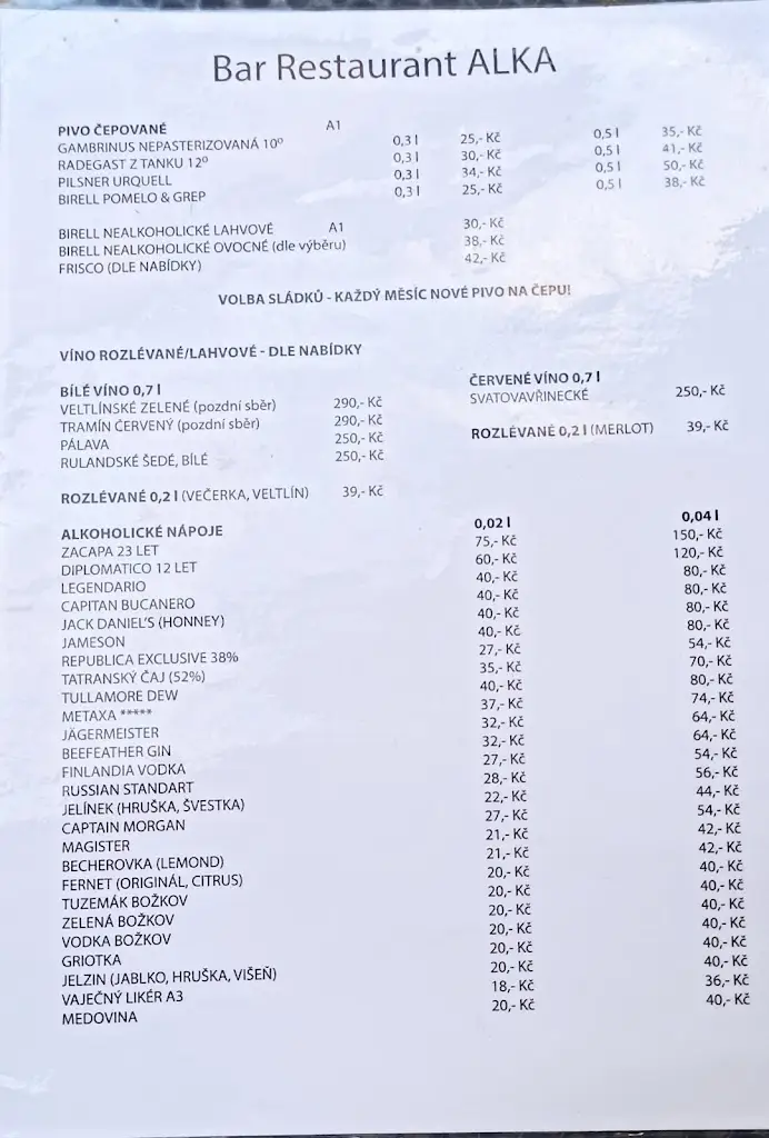 Menu_ALKA Bar Restaurant_Broumov_image_1