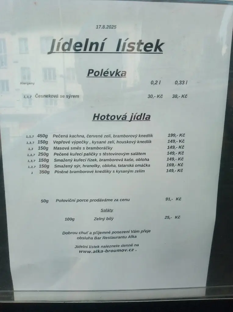 Menu_ALKA Bar Restaurant_Broumov_image_2