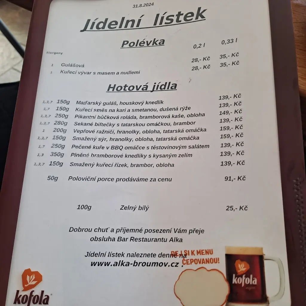 Menu_ALKA Bar Restaurant_Broumov_image_4