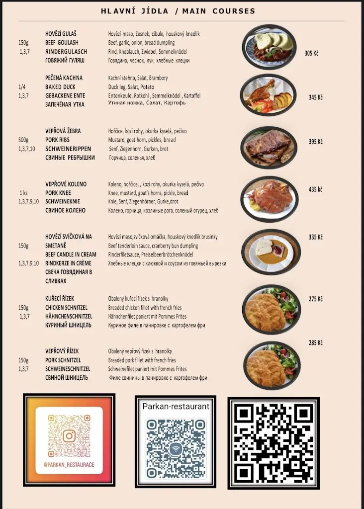 Penzion Parkán_Český Krumlov_menu_image_1