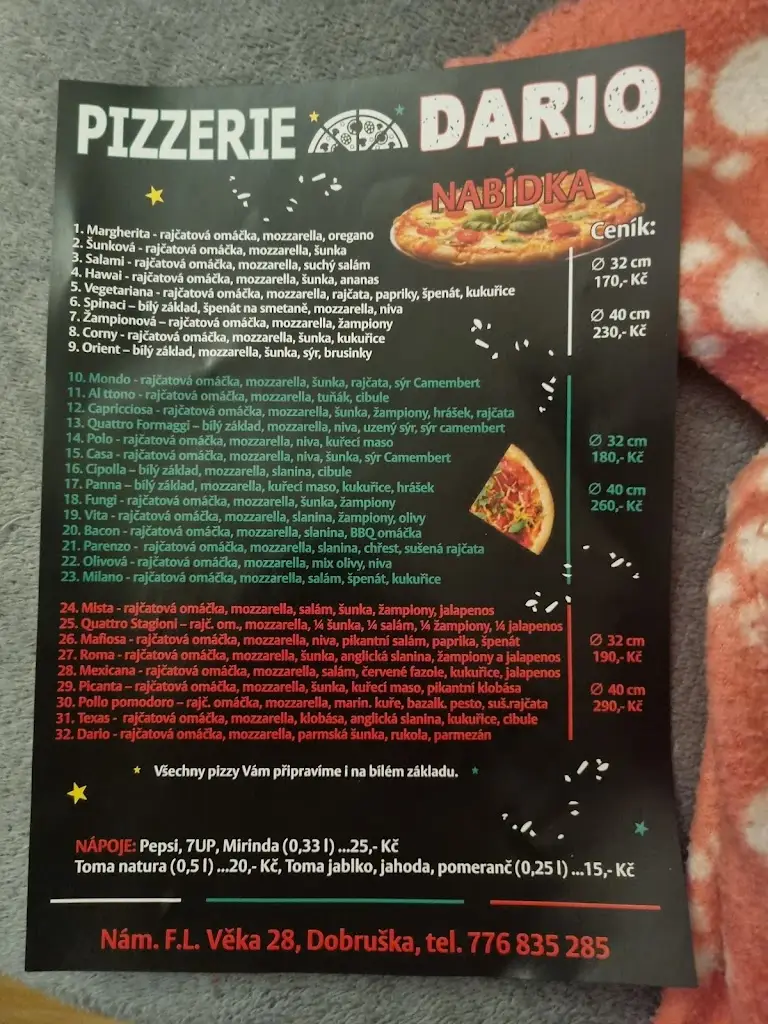 Menu_Dario Pizza Dobruška_Dobruška_image_1