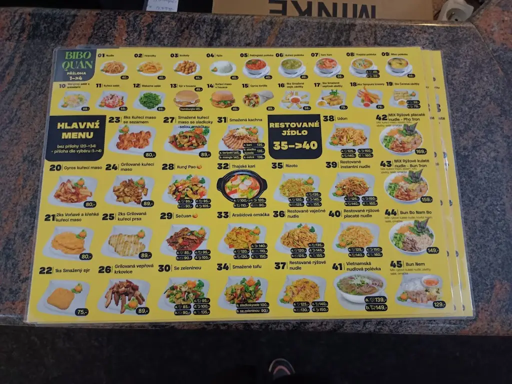 Menu_ASIAN BISTRO BIBO QUAN_Dobruška_immagine_1