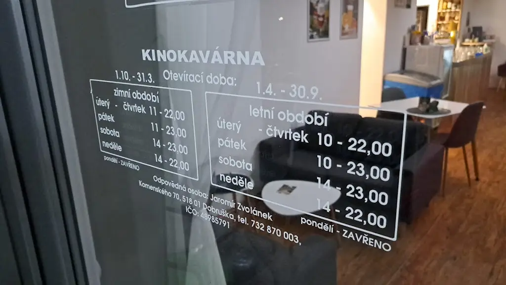 Menu_Kino Kavárna_Dobruška_immagine_3