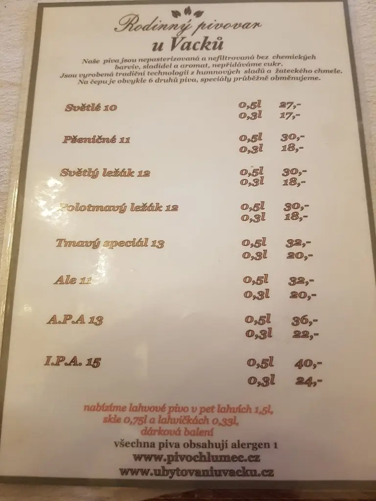 Menu_Rodinný Pivovar u Vacků_Chlumec nad Cidlinou_image_3