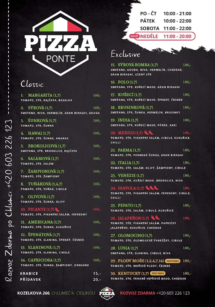 Menu_Pizza Ponte Chlumec nad Cidlinou_Chlumec nad Cidlinou_image_1