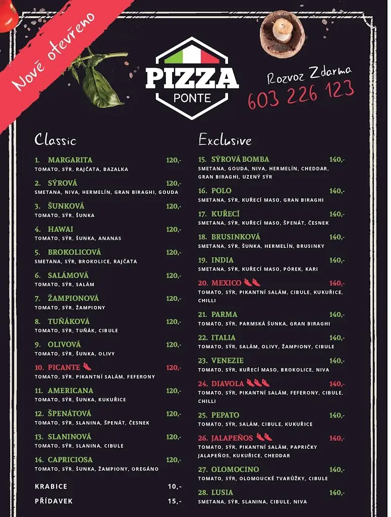 Menu_Pizza Ponte Chlumec nad Cidlinou_Chlumec nad Cidlinou_image_2