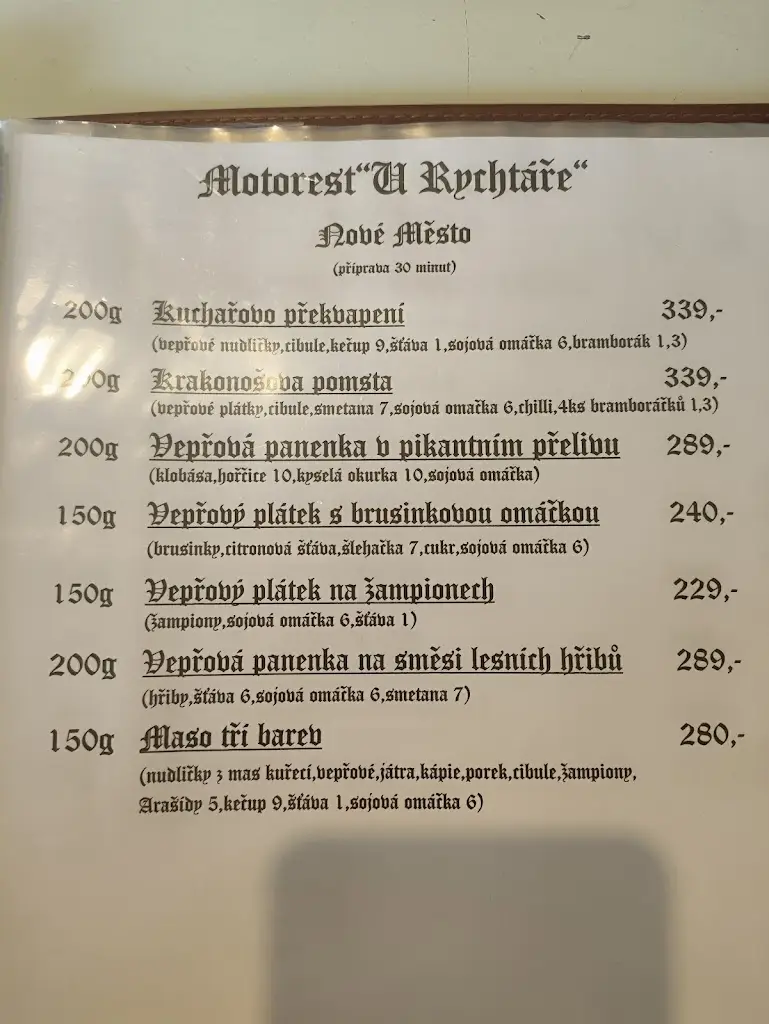 Menu_Motorest u Rychtáře_Chlumec nad Cidlinou_image_1