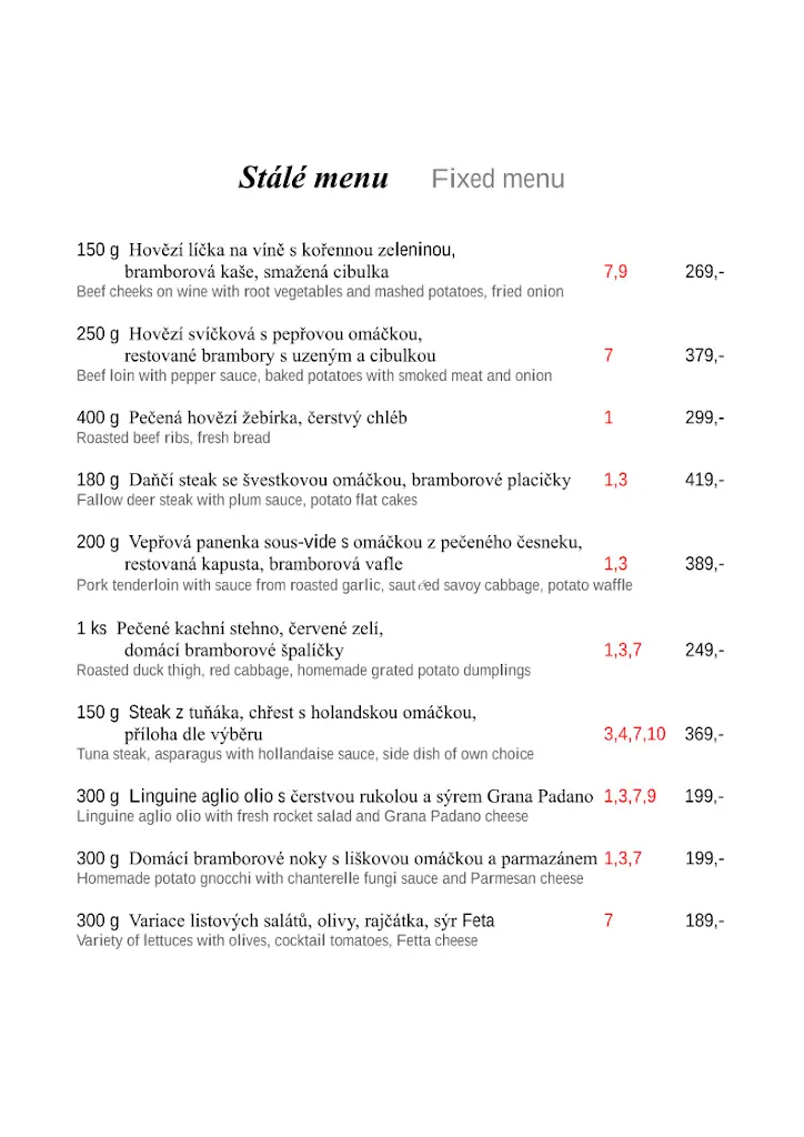 Menu_Restaurace Stone_Dvůr Králové nad Labem_image_2