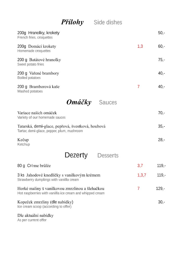 Menu_Restaurace Stone_Dvůr Králové nad Labem_image_3