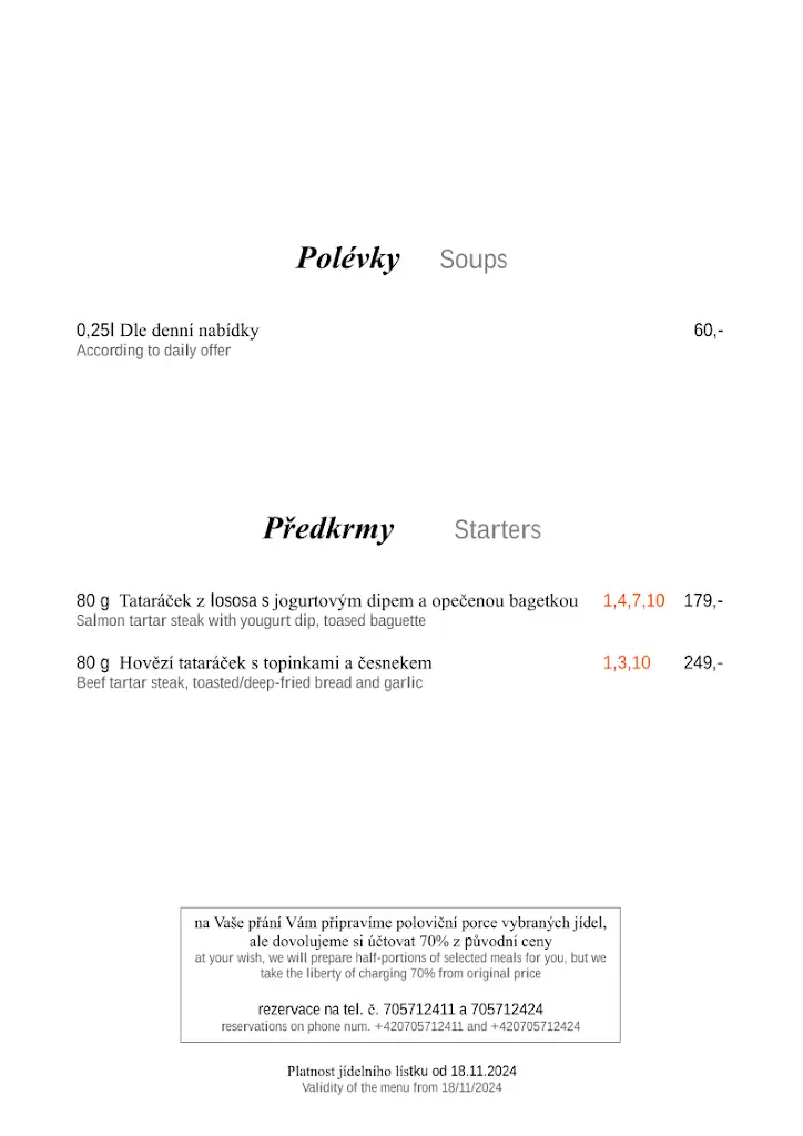 Menu_Restaurace Stone_Dvůr Králové nad Labem_image_4