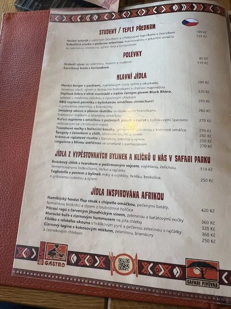 Menu_Safari pivovar_Dvůr Králové nad Labem_image_2