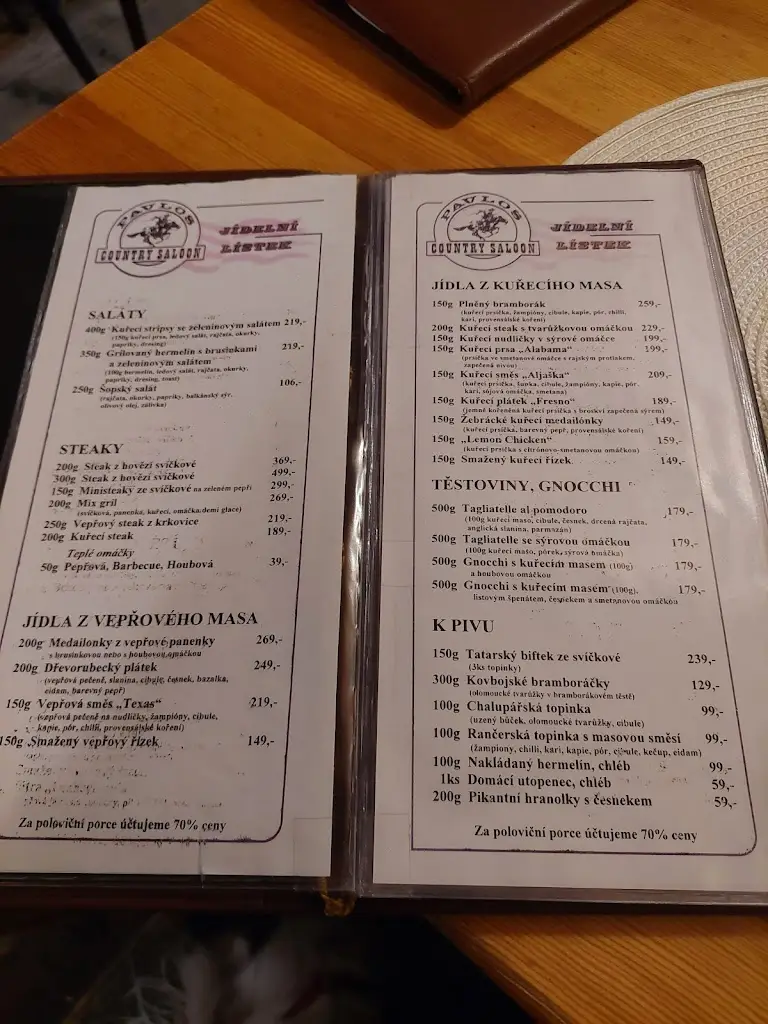 Menu_Restaurace Country saloon Dvůr Králové_Dvůr Králové nad Labem_image_3