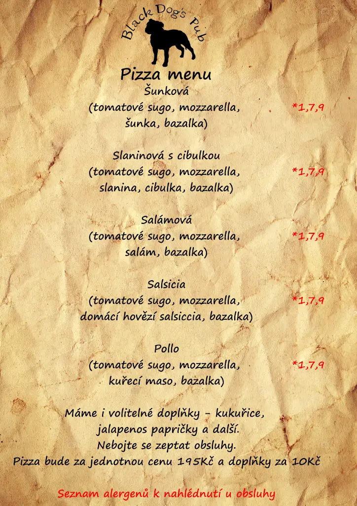 Menu_Black Dogs Pub_Dvůr Králové nad Labem_image_2