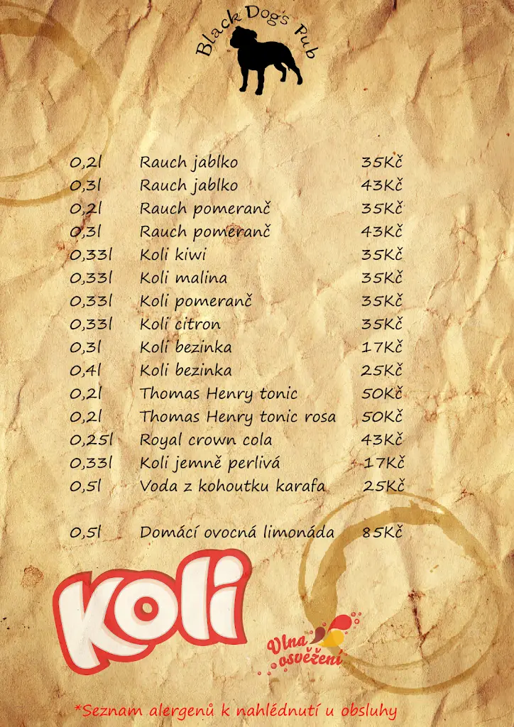 Menu_Black Dogs Pub_Dvůr Králové nad Labem_image_3