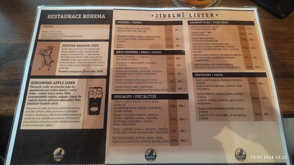 Menu_Restaurace Bohema_Hořice_image_3