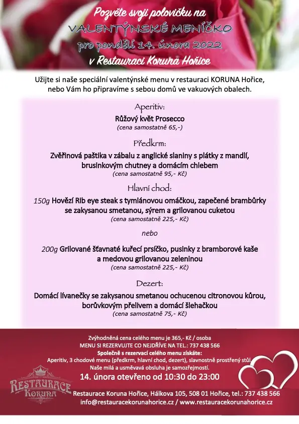 Menu_House of Culture crown_Hořice_image_2