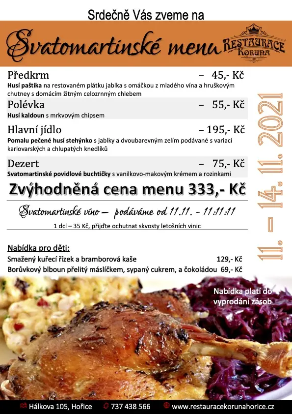 Menu_House of Culture crown_Hořice_image_3