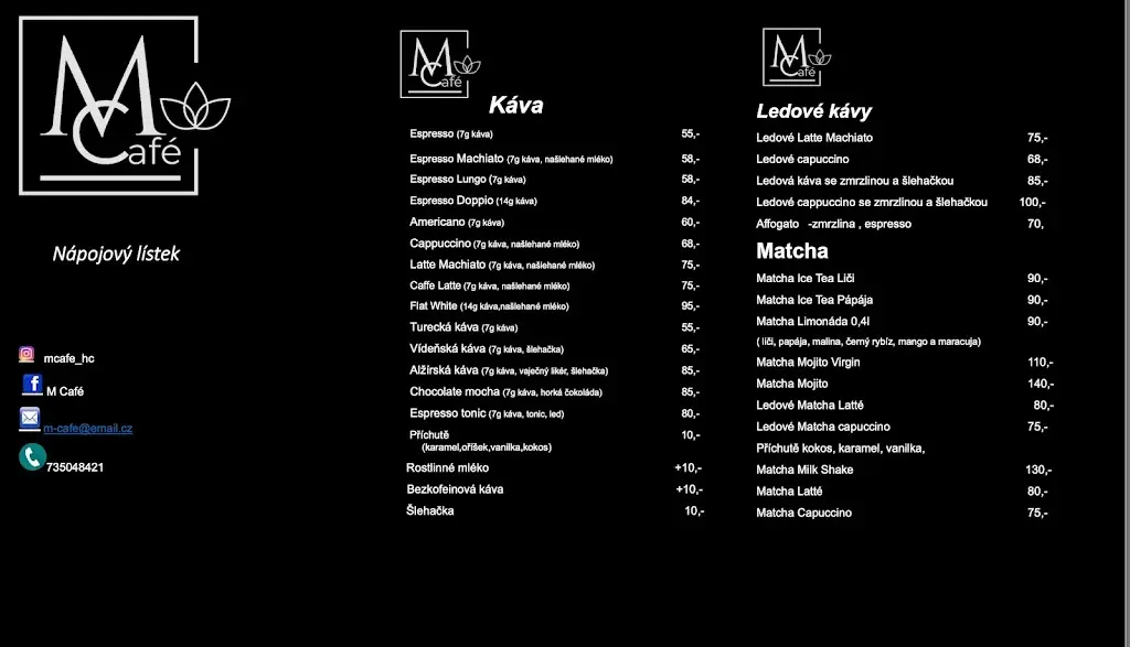 Menu_M Café Hořice_Hořice_immagine_2