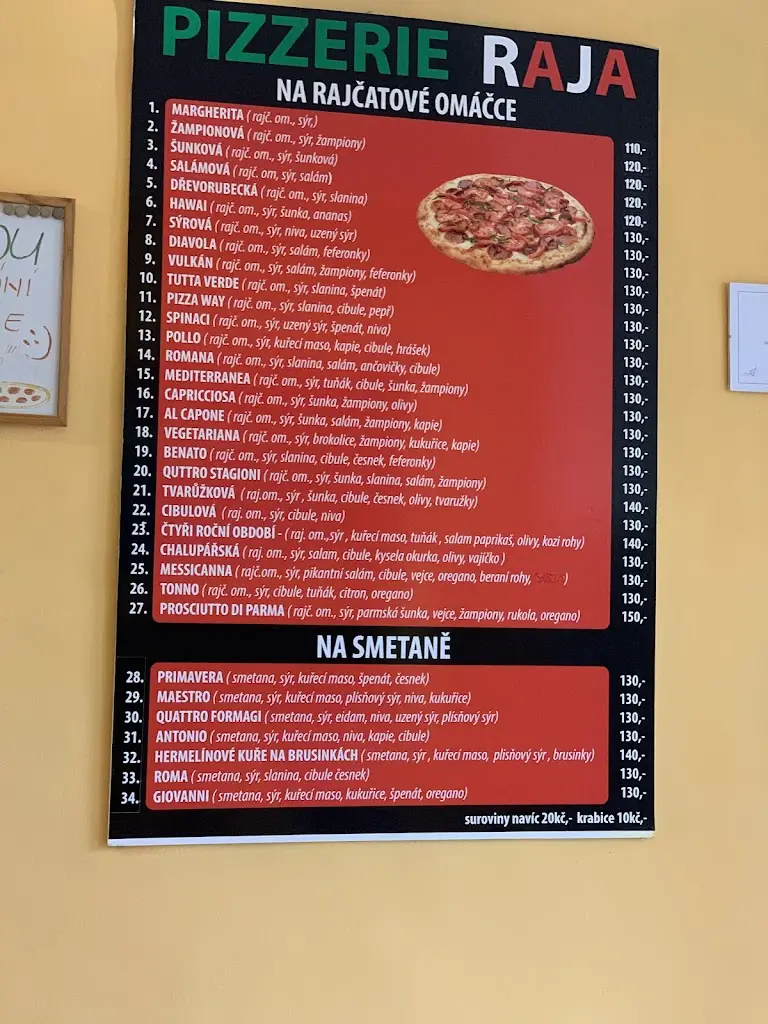 Menu_Pizza Raja Hořice_Hořice_image_1