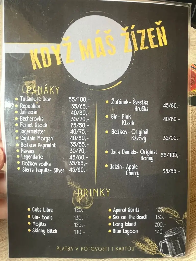 Menu_Ráj piva_Hronov_image_1