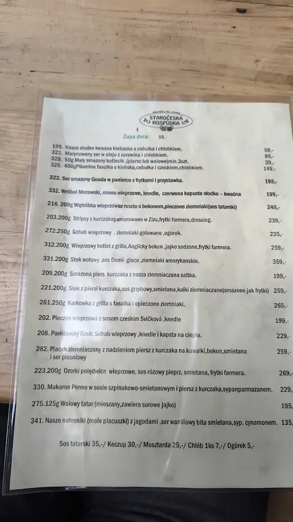 Menu_Staročeská Hospůdka_Hronov_image_2