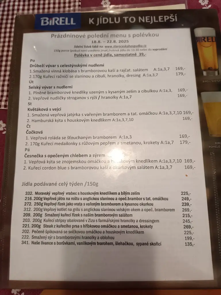 Menu_Staročeská Hospůdka_Hronov_image_4