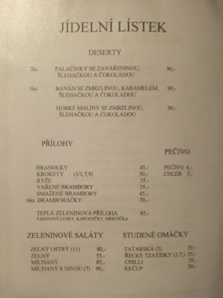 Menu_Restaurace U Tomáše_Kopidlno_immagine_2