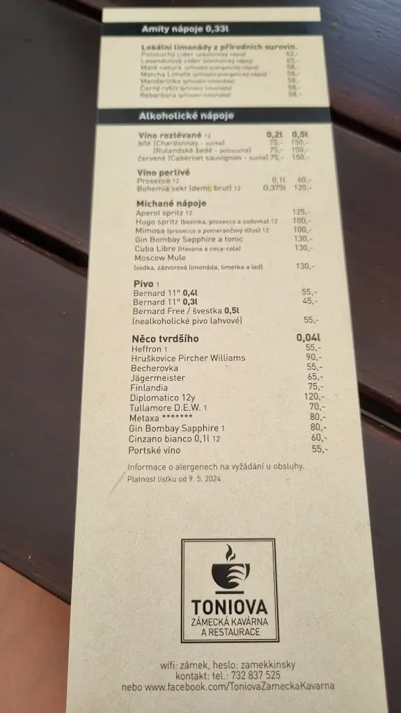 Menu_Toniova zámecká kavárna_Kostelec nad Orlicí_image_3
