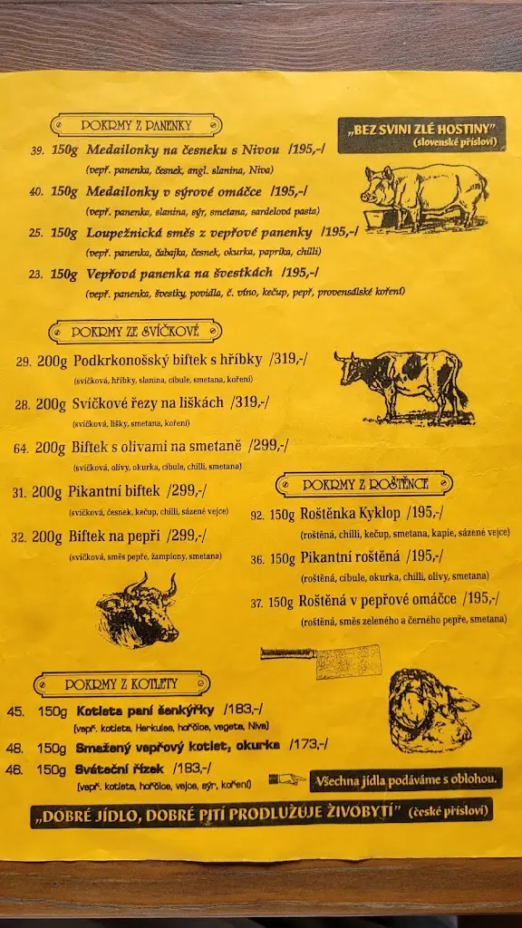 Menu_Café-bar-restaurant Romance_Jaroměř_image_4