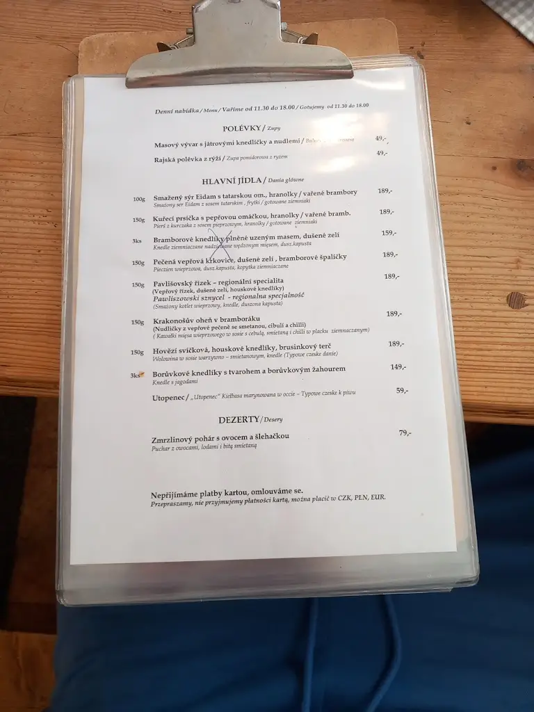 Menu_Pension - Restaurace U Lidmanů_Machov_image_2