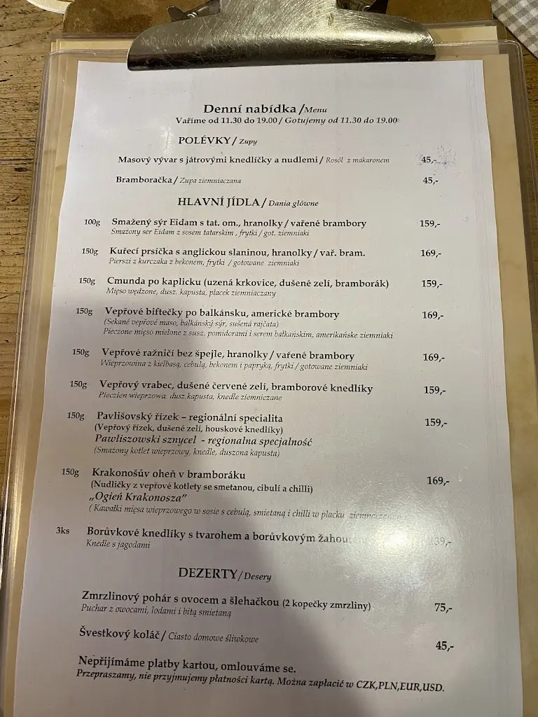 Menu_Pension - Restaurace U Lidmanů_Machov_image_4