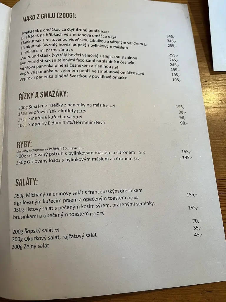 Menu_Restaurace Na Mostě_Lázně Bělohrad_immagine_2