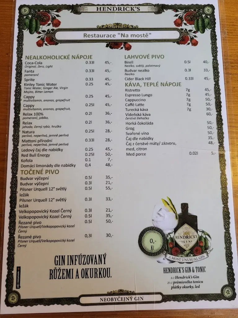 Menu_Restaurace Na Mostě_Lázně Bělohrad_immagine_4