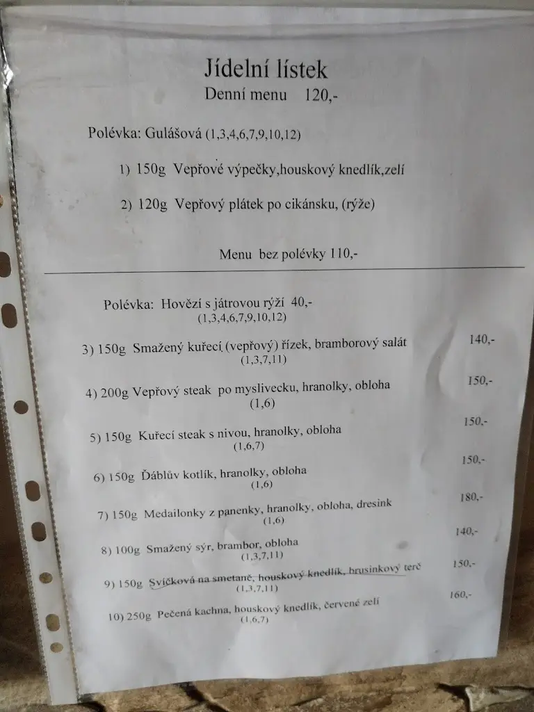 Menu_Restaurace Pod Hůrou_Lázně Bělohrad_image_1