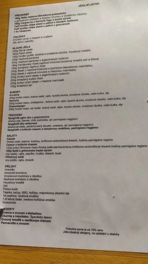 Menu_Restaurace U Kovárny Meziměstí_Meziměstí_image_4