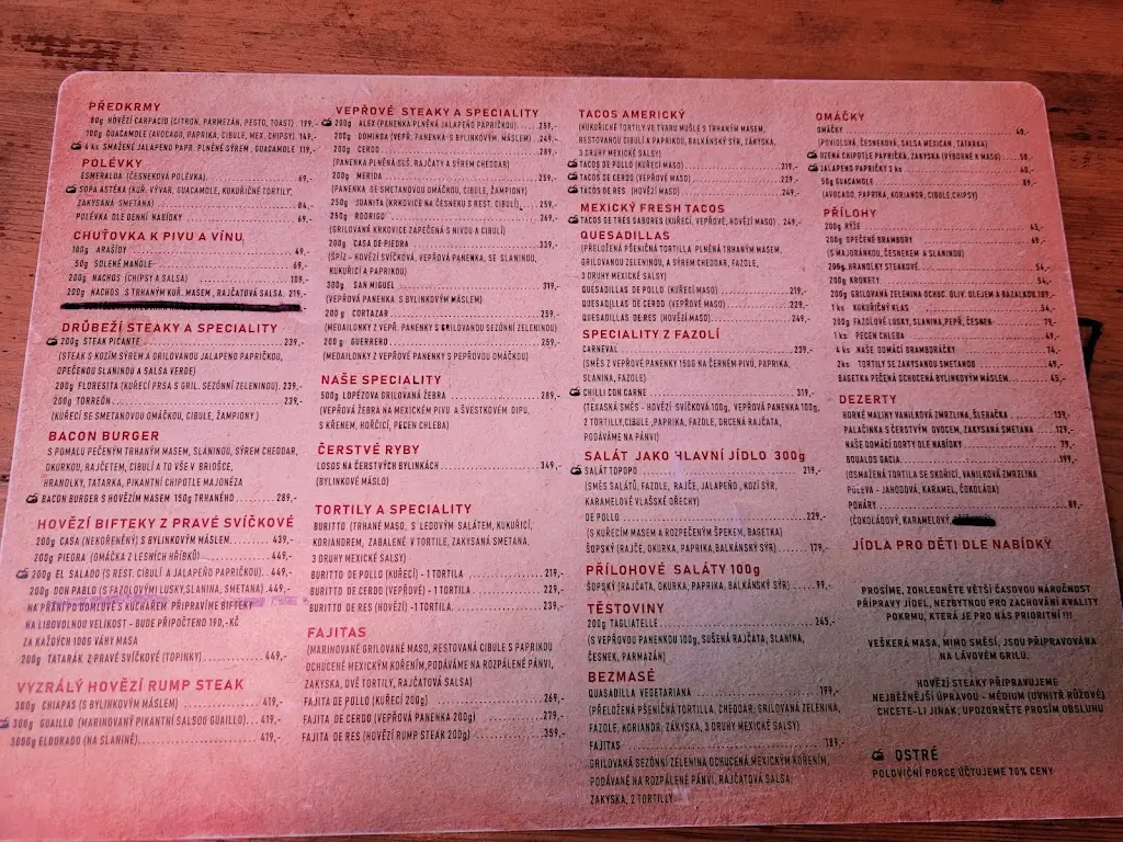 Menu_Mexická restaurace Jičín_Jičín_image_3