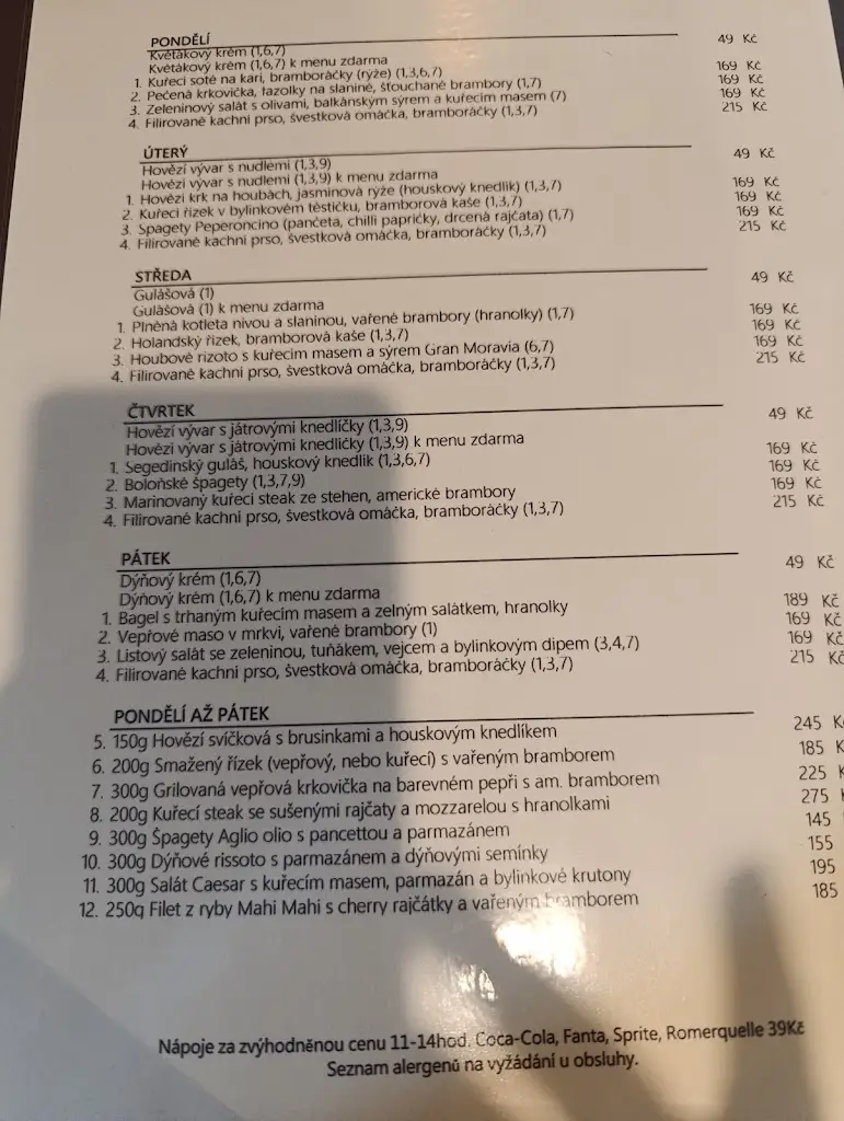 Menu_Restaurace Tamlovka_Jičín_immagine_1