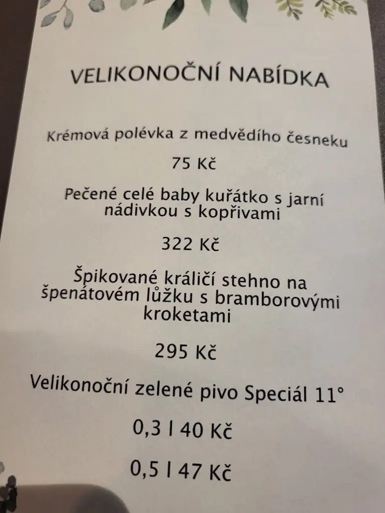 Menu_Restaurace Tamlovka_Jičín_immagine_3