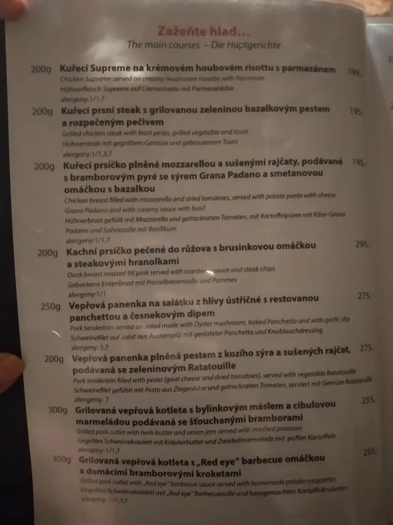 Menu_U Všech Čertů restaurant_Jičín_immagine_1