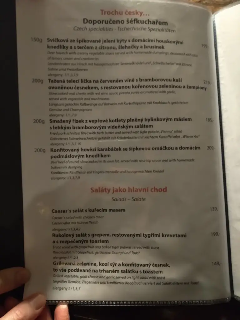 Menu_U Všech Čertů restaurant_Jičín_immagine_3